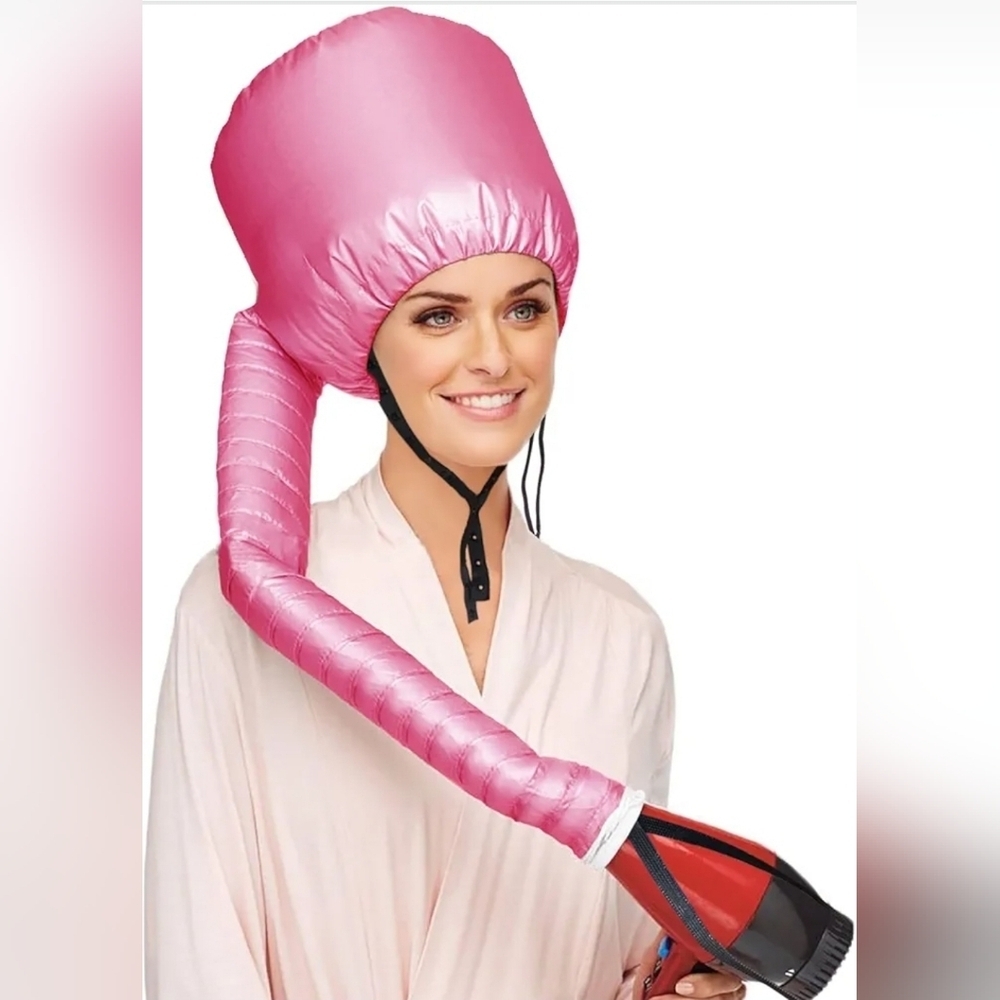 🎁Pink Hair Drying Cap and 20 Piece Silicone Hair Curlers Set - Picture 6 of 9